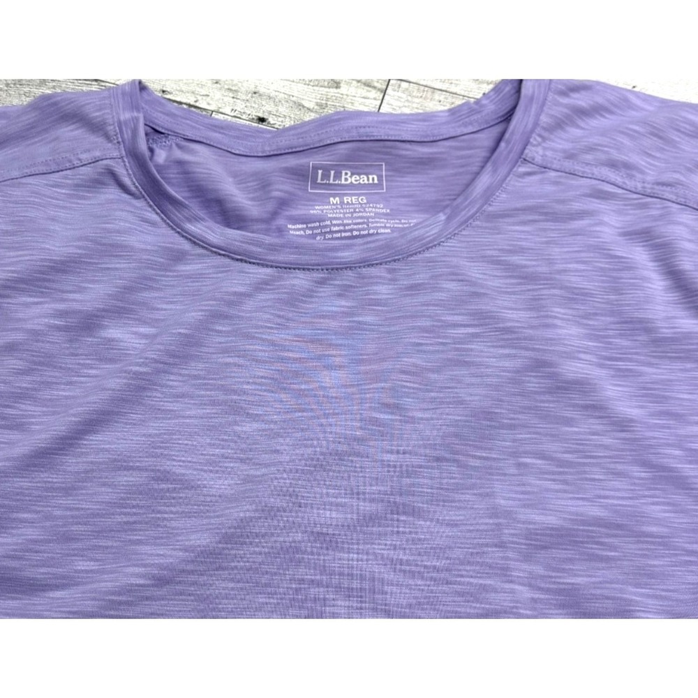 L.L. Bean Women's Purple Heather Performance T-Shirt Athletic Lounge MEDIUM‎